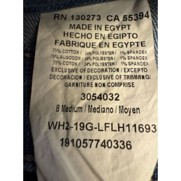 Lee Straight Leg Relaxed Fit Mid Rise Jeans - Sz 8 - Picture 10 of 10